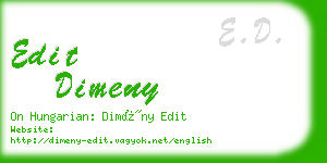 edit dimeny business card